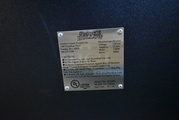 Smoke Hollow 30168E Metal Commercial Electric Powered Smoker. 120 Volts, 1 Phase. Tested and Working! - Image 6 of 6
