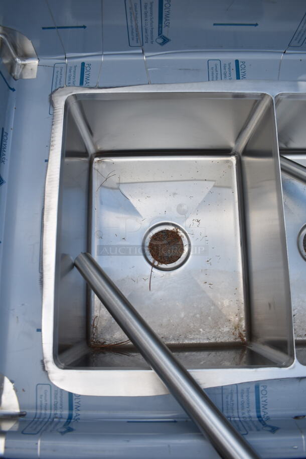 BRAND NEW! Advance Tabco DTC-3-1620-66L Stainless Steel 3 Bay Dishwasher Table. Bays 16x20x12 - Image 6 of 8