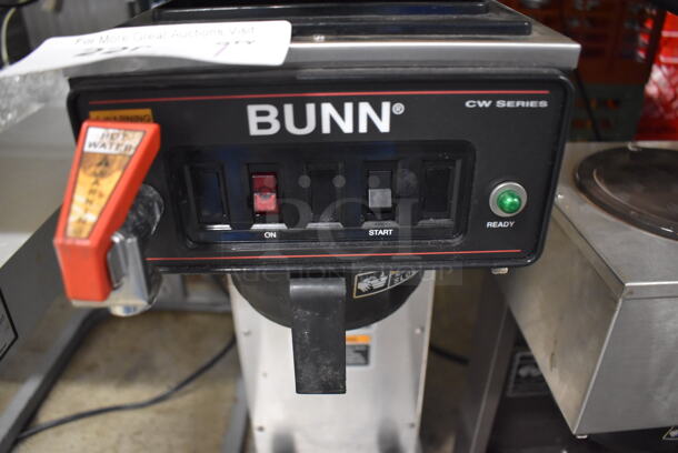 Bunn CWTF15 Stainless Steel Commercial Countertop Coffee Machine w/ Hot Water Dispenser and Poly Brew Basket. 120 Volts, 1 Phase. 9x19x24  - Image 4 of 5
