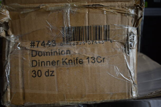 BRAND NEW IN BOX! 30 Dozen Dominion 267020008 7443 Dinner Knife.  - Image 4 of 5