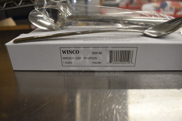 48 BRAND NEW IN BOX! Winco 0002-02 Stainless Steel Windsor Iced Teaspoons. 8". 48 Times Your Bid! - Image 4 of 4