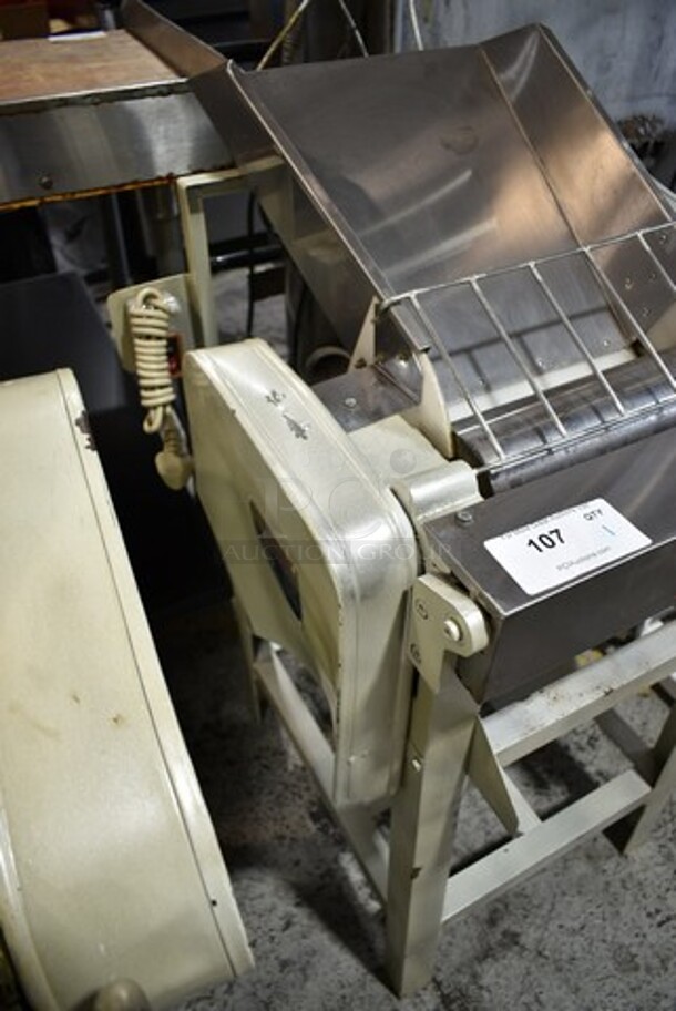 HC YJ-130 Metal Commercial Floor Style Dough Sheeter. 220 Volts.  - Image 2 of 7