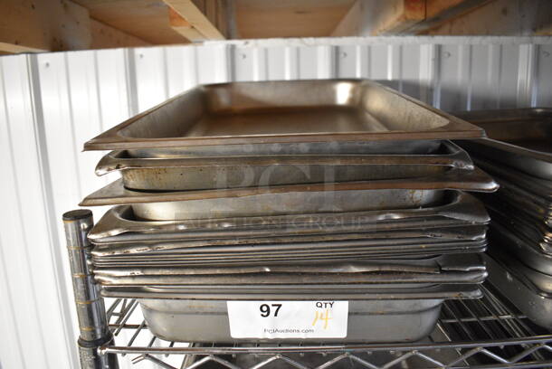 14 Stainless Steel Full Size Drop In Bins. 1/1x2. 14 Times Your Bid!