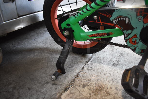 Dino Power Green Metal Children's Bicycle. 20x34x28 - Image 4 of 4