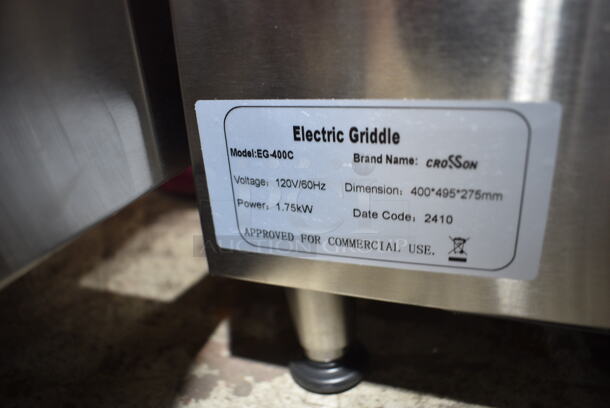 2024 Crosson EG-400C Stainless Steel Electric Countertop Griddle. 120 Volts, 1 Phase. - Image 5 of 5