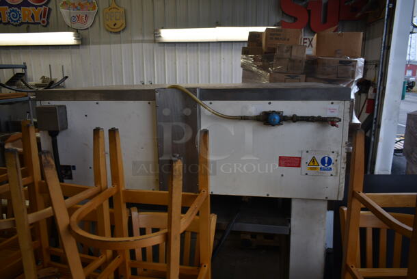 Compacta Modular H6 MK4 MTS 1.2.8 Stainless Steel Commercial Floor Style Electric Powered Single Deck Pizza Oven Bakery Oven on Metal Legs w/ Commercial Casters. 208 Volts, 3 Phase.  - Image 6 of 7