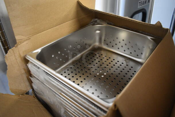 6 BRAND NEW IN BOX! Vollrath Stainless Steel 1/2 Size Perforated Drop In Bins! 1/2x4. 6 Times Your Bid! - Image 4 of 4