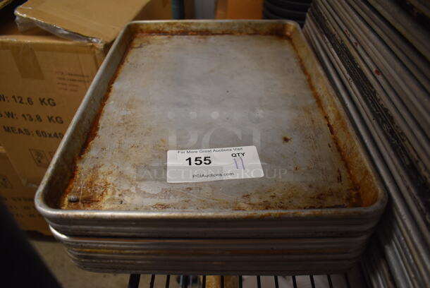 11 Metal Half Size Baking Pans. 13x18x1. 11 Times Your Bid!