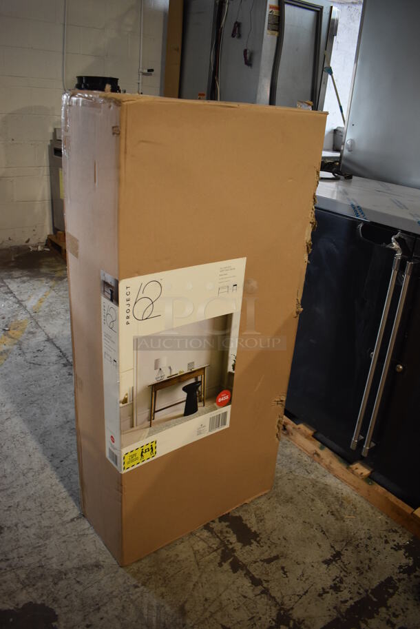 BRAND NEW IN BOX! Project 62 Ellwood Wood Writing Desk with Drawers. Stock Picture Used For Gallery Picture. - Image 3 of 5