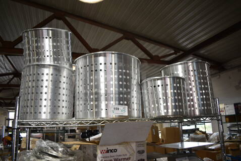 5 BRAND NEW! Winco Metal Steam Basket Inserts including ALSB-20, ALSB-80. 5 Times Your Bid!