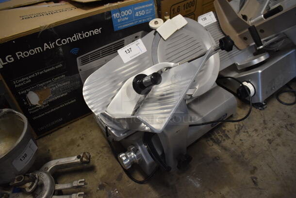 BRAND NEW! PrepPal PPSL-12HD Stainless Steel Commercial Countertop Meat Slicer w/ Blade Sharpener. 120 Volts, 1 Phase. 25x20x20. Tested and Working! - Image 3 of 7