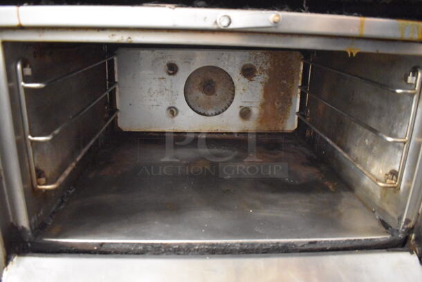 Stainless Steel Commercial Natural Gas Powered Flat Top Griddle w/ Convection Oven and Back Splash on Commercial Casters. 36x34x72.5 - Image 6 of 6