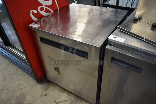 Delfield 406-STAR2 Stainless Steel Commercial Single Door Undercounter Cooler on Commercial Casters. 115 Volts, 1 Phase. Tested and Working! - Image 2 of 5