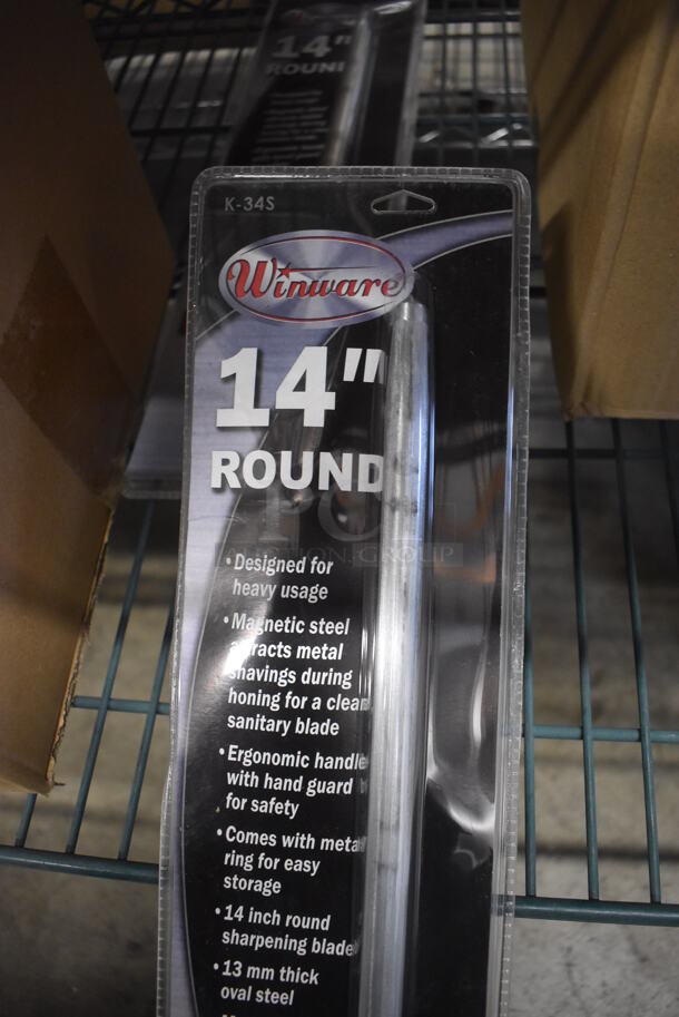 2 BRAND NEW! Winware 14" Metal Knife Sharpening Rods. 20". 2 Times Your Bid! - Image 2 of 3