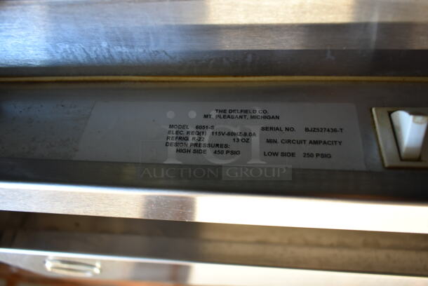 Delfield 6051-S Stainless Steel Commercial 2 Door Reach In Cooler w/ Poly Coated Racks on Commercial Casters. 115 Volts, 1 Phase. Tested and Working! - Image 10 of 10