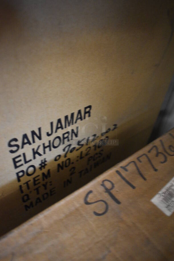 2 BRAND NEW IN BOX! San Jamar Metal and Black Poly Countertop Silverware Holders. 13x16x12. 2 Times Your Bid! - Image 4 of 4