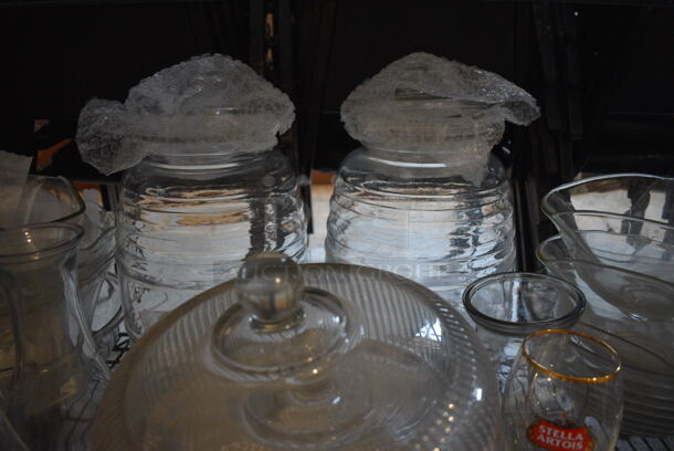 ALL ONE MONEY! Lot of Various Glass Dishes Including Plates, Bowls, Dome Cake Lids and Carafes - Image 7 of 7
