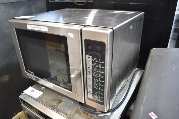 Amana RFS12SW2A Stainless Steel Commercial Countertop Microwave Oven. 120 Volts, 1 Phase.   - Image 2 of 5
