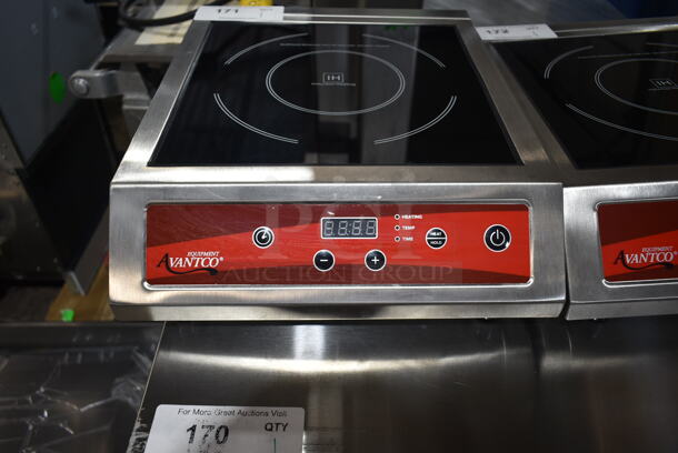 BRAND NEW SCRATCH AND DENT! 2023 Avantco 177IC3500-20 Stainless Steel Commercial Countertop Electric Powered Single Burner Induction Range. 208-240 Volts, 1 Phase.  - Image 2 of 5