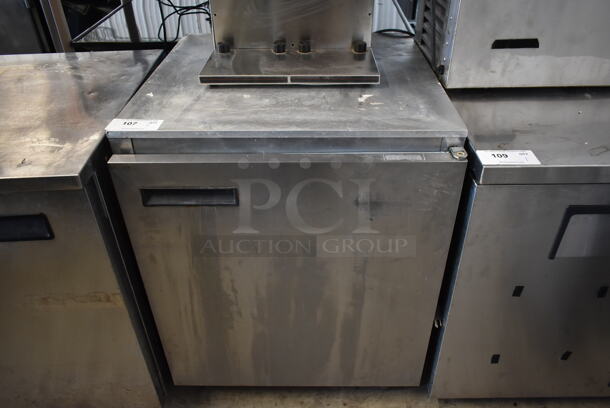 2012 Delfield Stainless Steel Commercial Single Door Undercounter Cooler on Commercial Casters. 115 Volts, 1 Phase. Tested and Working! - Image 1 of 5