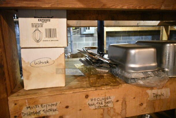 ALL ONE MONEY! 2 Tier Lot of Various Items Including Stainless Steel Drop In Bins and Silverware. (basement)  - Image 3 of 12