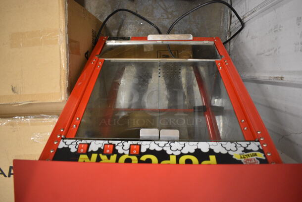 Carnival King 382PM30R Metal Commercial Countertop Popcorn Maker and Merchandiser. 110 Volts, 1 Phase. 22x16.5x30. Tested and Working! - Image 6 of 6