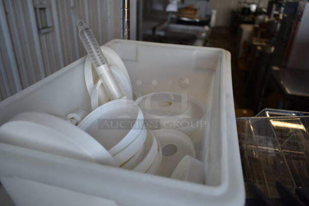 ALL ONE MONEY! Metro Lot of Various Items Including Poly Drop In Bins, Napkin Dispensers and Mop Heads. Shelving Unit Not Included. - Image 8 of 9