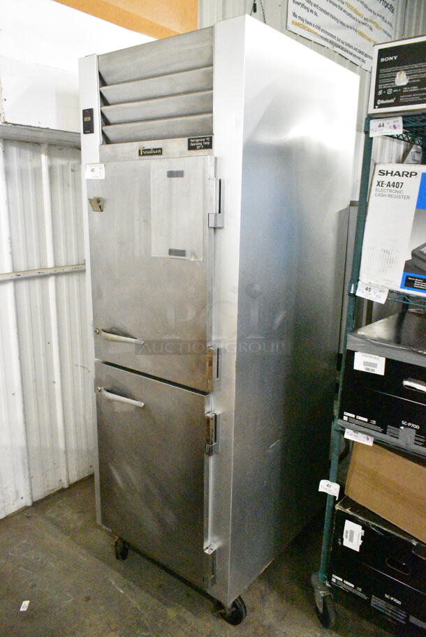Traulsen G10000 Stainless Steel Commercial 2 Half Size Door Reach In Cooler on Commercial Casters. 115 Volts, 1 Phase. Tested and Powers On But Does Not Get Cold - Image 2 of 7