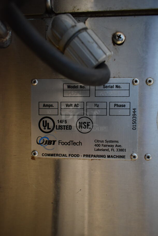 Fresh N Squeeze POS-1 Stainless Steel Commercial Floor Style Automatic Citrus Juicer on Commercial Casters. 120 Volts, 1 Phase. Tested and Working! - Image 7 of 7