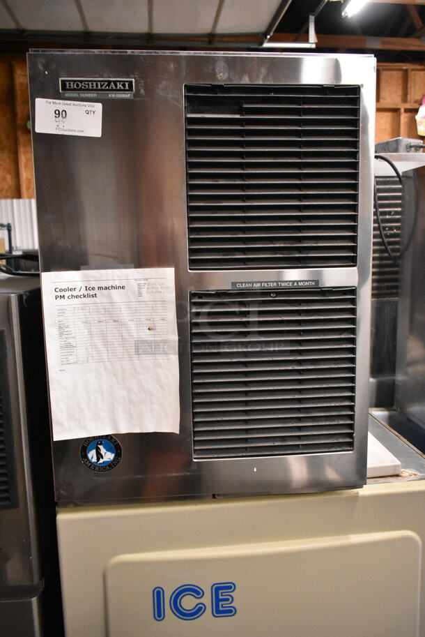 Hoshizaki KM-500MAF Stainless Steel Commercial Ice Head on Hoshizaki DB-200C Hotel Dispenser Ice Bin. 115-120 Volts, 1 Phase.  - Image 2 of 7