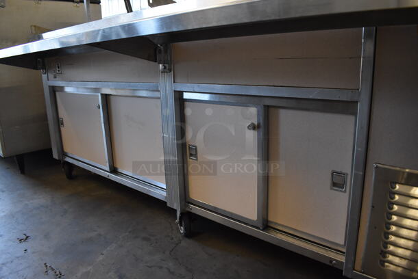 Servolift Eastern 502-4R Metal Commercial Portable Refrigerated Buffet Station w/ Sneeze Guard and Tray Slide on Commercial Casters. 120/208 Volts, 1 Phase. 92x42x49 - Image 7 of 8