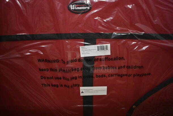6 BRAND NEW IN BOX! Winware Model BGPZ-24 Red Insulated Delivery Hot Food Bags. 24x24x5. 6 Times Your Bid! - Image 2 of 3