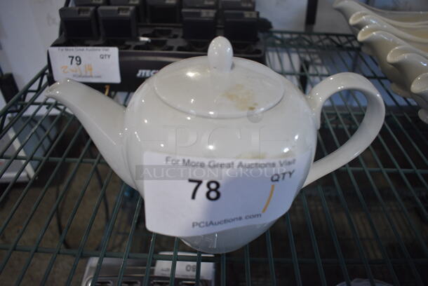 White Tea Pot. 9.5x5x7