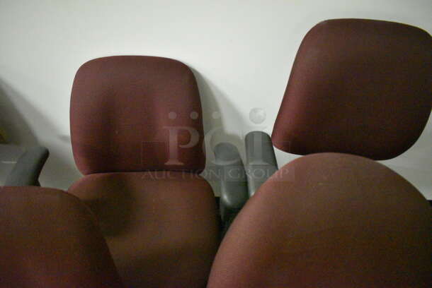 6 Maroon Office Chairs. 6 Times Your Bid!  (Main Building) - Image 6 of 6