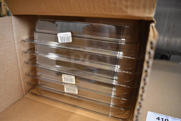 ALL ONE MONEY! Lot of 12 BRAND NEW IN BOX! Cambro Clear Poly 1/2 Size Drop In Bins. 1/2x2.5 - Image 2 of 3