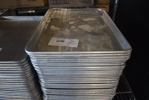 30 Metal Half Size Baking Pans. 13x18x1. 30 Times Your Bid!