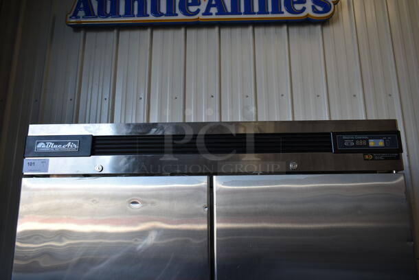 Blue Air BSR49 Stainless Steel Commercial 2 Door Reach In Cooler w/ Poly Coated Racks on Commercial Casters. 115 Volts, 1 Phase. Tested and Working! - Image 2 of 7