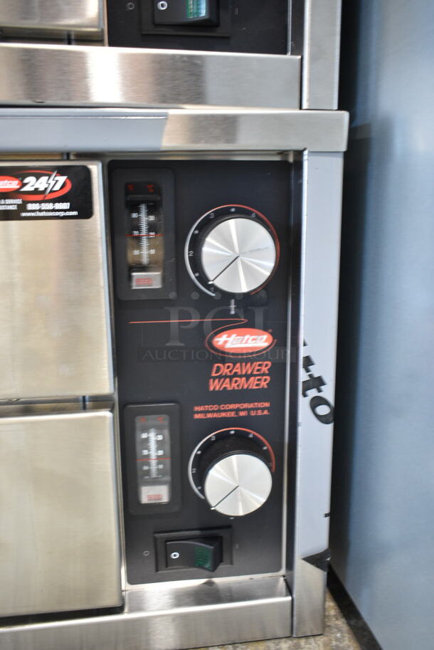 BRAND NEW SCRATCH AND DENT! Hatco HDW-1R2 Stainless Steel Freestanding Split Two Drawer Warmer. 120 Volts, 1 Phase. Tested and Working! - Image 3 of 8