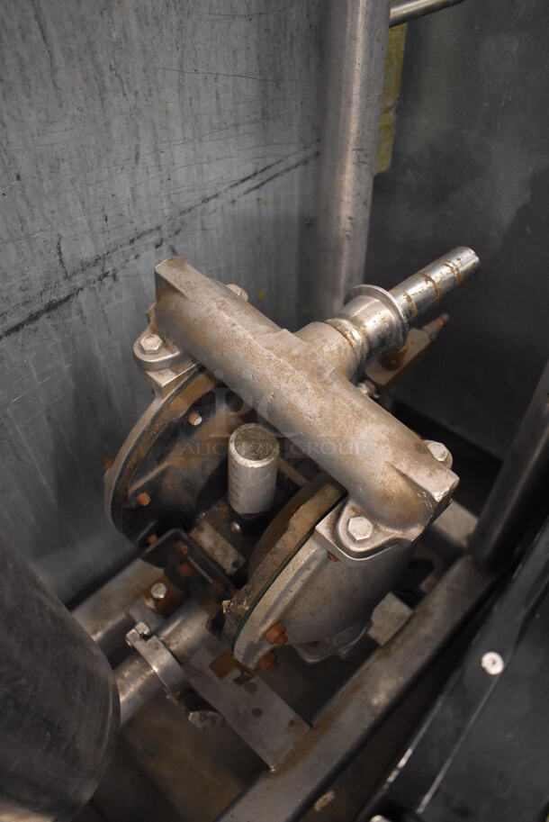 Metal Commercial Floor Style Portable Fryer Oil Filtration Pump System on Commercial Casters. 14x31x42 - Image 5 of 5