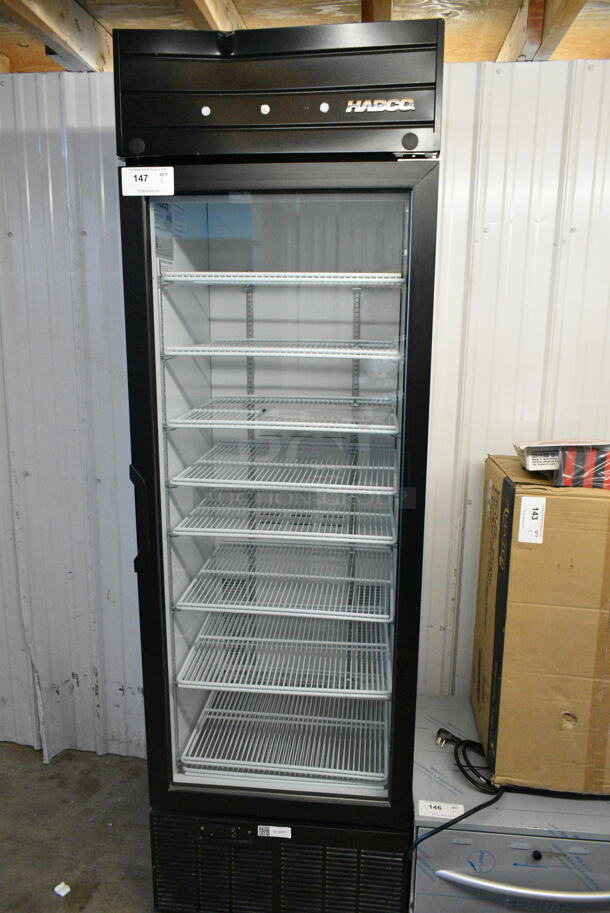 2019 Habco SE18 Metal Commercial Single Door Reach In Cooler Merchandiser w/ Poly Coated Racks. 115 Volts, 1 Phase. Tested and Working! - Image 1 of 4
