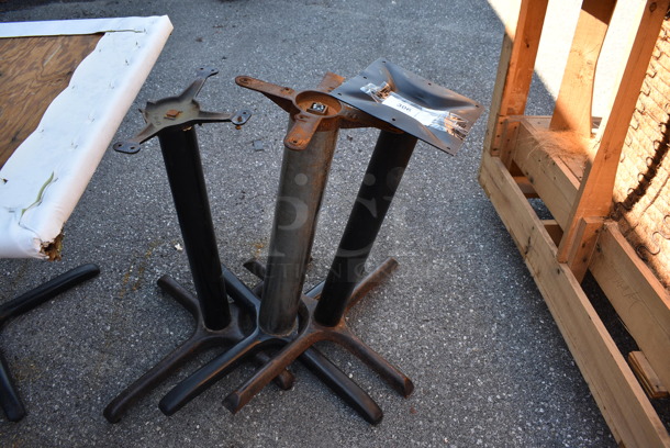 3 Metal Table Bases. Includes 30x24x27. 3 Times Your Bid!