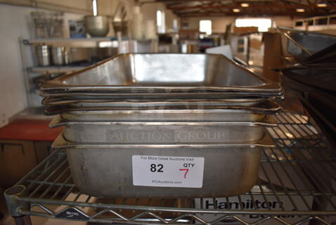 7 Stainless Steel Full Size Drop In Bins. 1/1x4. 7 Times Your Bid!