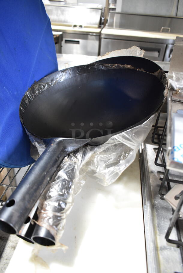 ALL ONE MONEY! Tier Lot of Various Items Including Metal Baking Pan, Pitchers, Wok Skillets. Cutting Board.  - Image 3 of 6