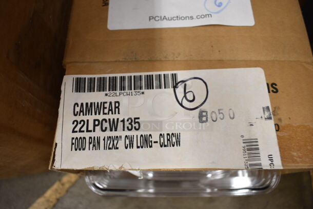 ALL ONE MONEY! Lot of 6 BRAND NEW IN BOX! Cambro Clear Poly Drop In Bins. 6.5x21x2 - Image 3 of 3