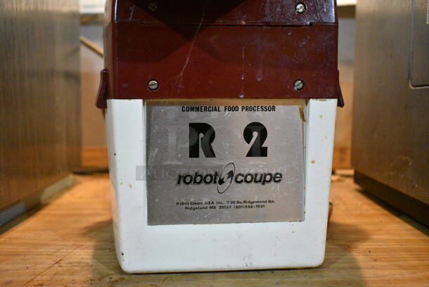 Robot Coupe R2 Metal Commercial Countertop Food Processor. 120 Volts, 1 Phase. This Unit Was In Working Condition When the Restaurant Closed. (basement)  - Image 2 of 6