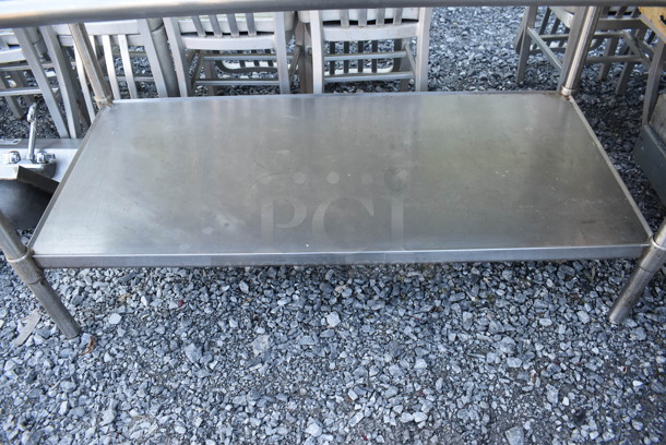 Stainless Steel Commercial Table w/ Back Splash and Under Shelf. 60x30x39 - Image 4 of 4