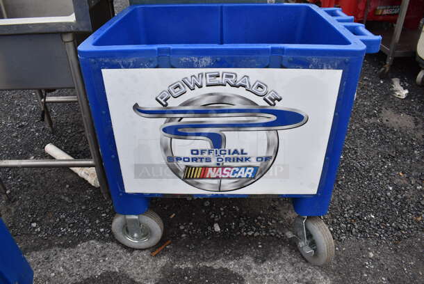 Iowa Rotocast IRP-2000 Blue Poly Portable Ice Bin on Casters. 27x37x35.5 - Image 1 of 6