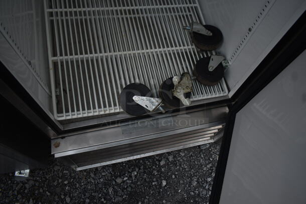 True T-23F Stainless Steel Commercial Single Door Reach In Freezer w/ Poly Coated Racks and Commercial Casters. 115 Volts, 1 Phase.  - Image 7 of 7