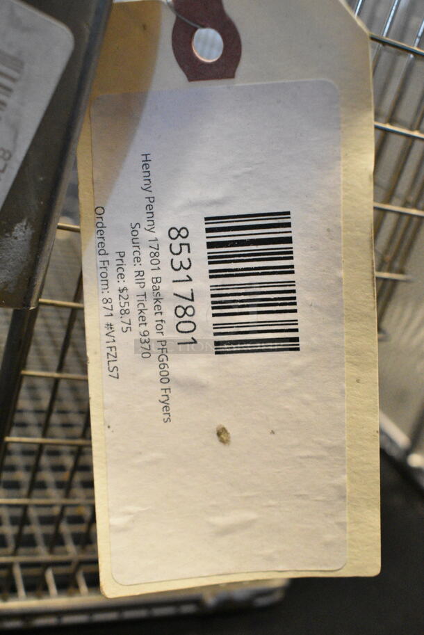 4 BRAND NEW SCRATCH AND DENT! Items; 119P980009 Anets P9800-09 13 3/4" x 12 1/4" x 5 1/2" Full Size Fryer Basket with Front Hook, 119P980079 Anets P9800-79 12" x 12" x 9" Stainless Steel Bulk Pasta Basket, 85317801 Henny Penny 17801 Basket for PFG600 Fryers, 85319501 Henny Penny 19501 Basket for PFE500 Fryers. 4 Times Your Bid! - Image 8 of 10