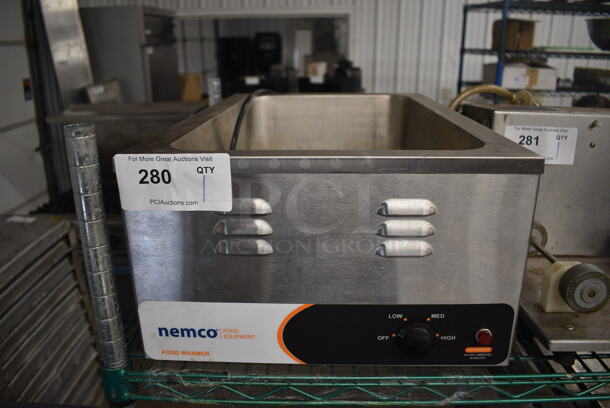 2018 Nemco Model 6055A Stainless Steel Commercial Countertop Food Warmer. 120 Volts, 1 Phase. 14.5x23x8.5. Tested and Working!